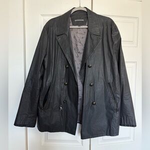 John Varvatos Charcoal Double-Breasted Trench Coat made in Italy